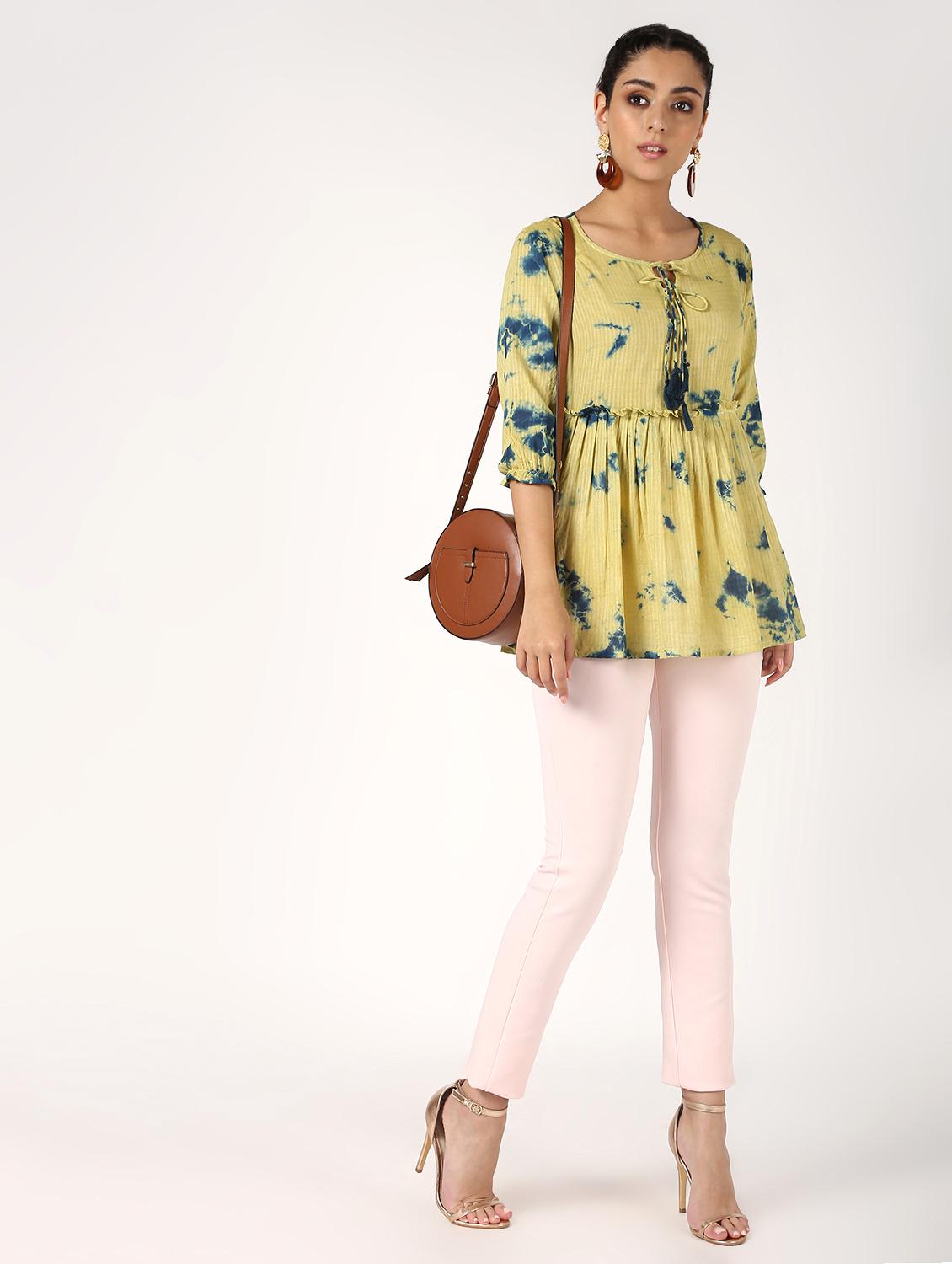 shibori flared kurti - 16614299 - Zoom Image - 1