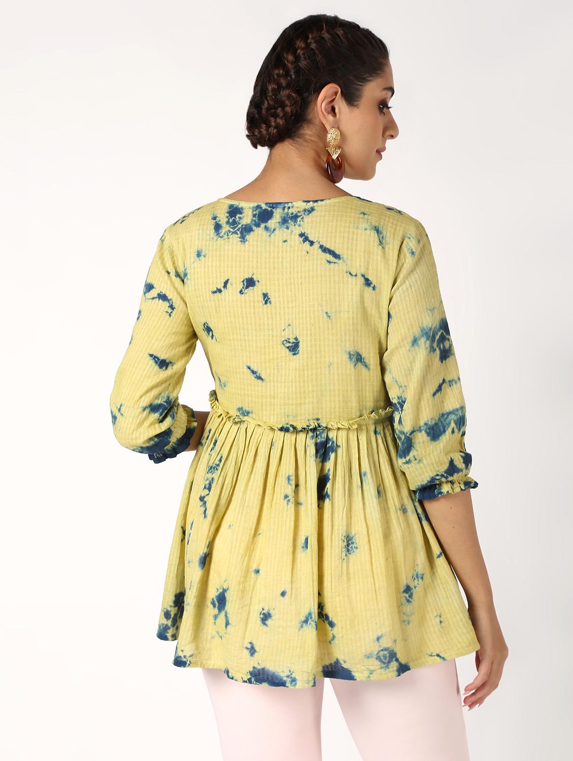 shibori flared kurti - 16614299 - Zoom Image - 4
