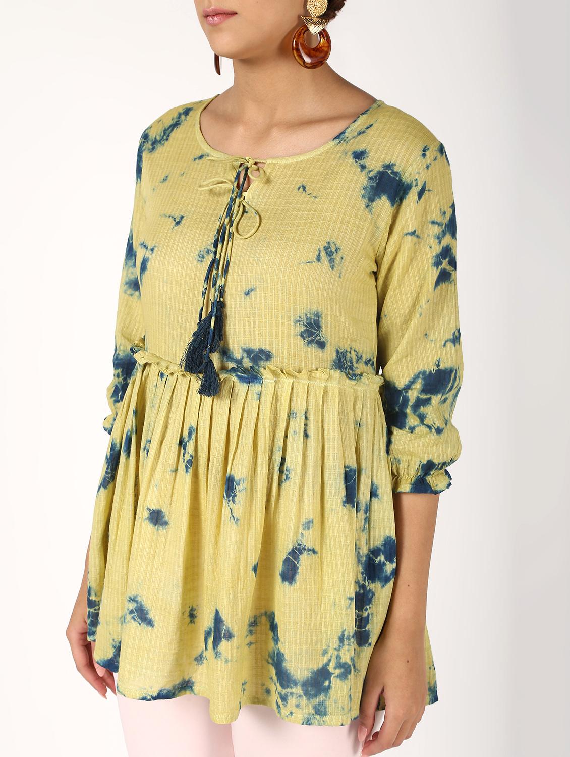 shibori flared kurti - 16614299 - Zoom Image - 5