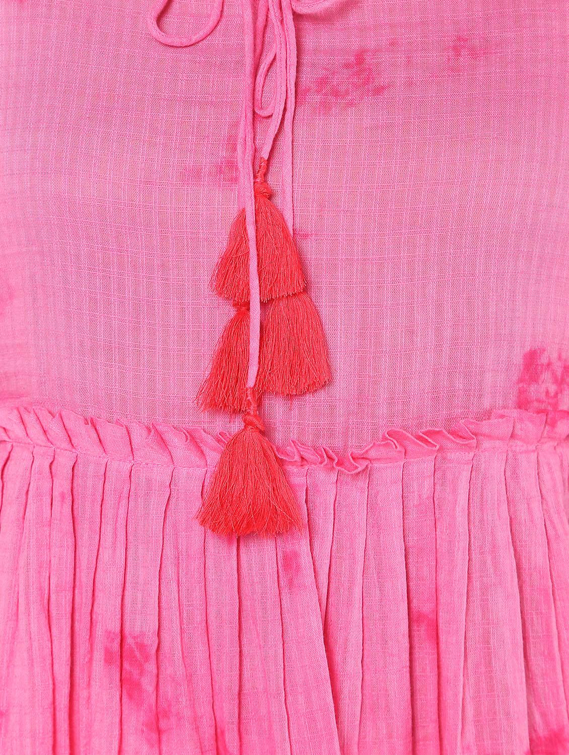 shibori flared kurti - 16614300 - Zoom Image - 6