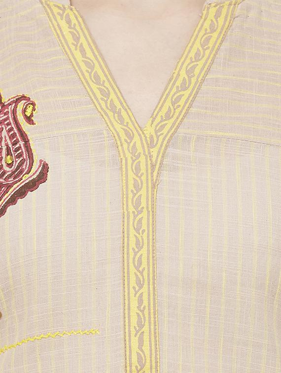 solid straight kurta - 16614385 - Zoom Image - 4