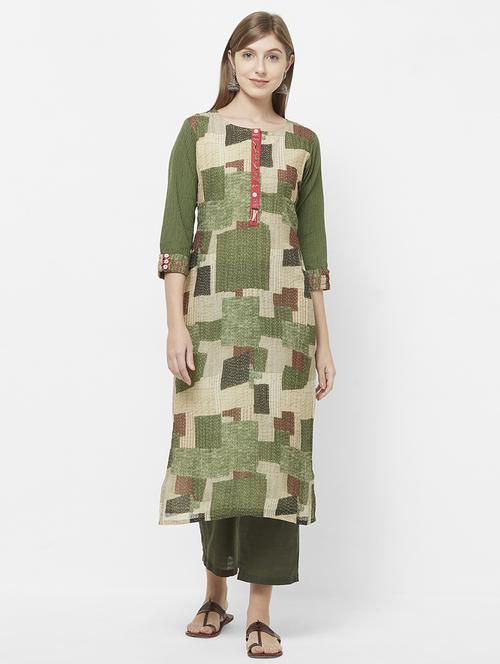 kaantha straight kurta - 16614386 - Standard Image - 1