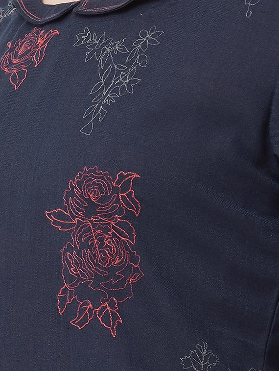 bell sleeved embroidered tunic - 16614393 - Zoom Image - 5