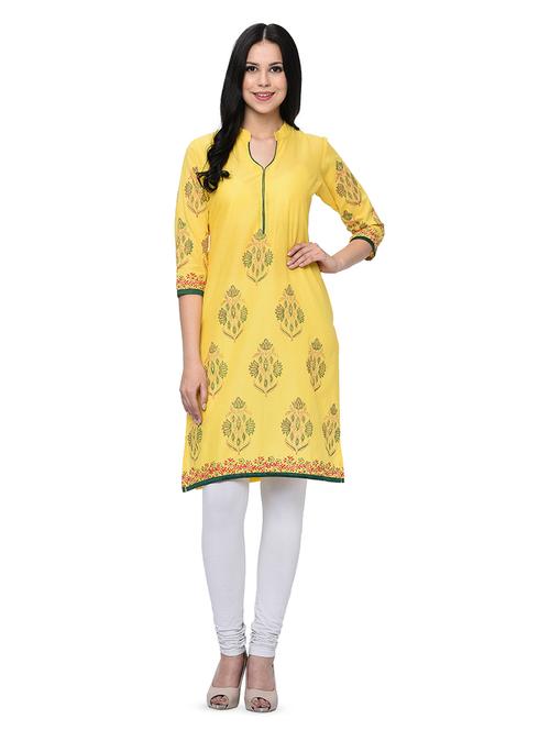 block print straight kurta - 16614641 - Very Small Image - 1