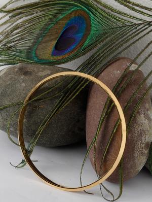 gold tone plated bangle - 16614643 - Standard Image - 2