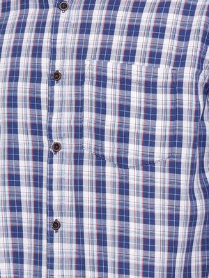 blue checkered casual shirt - 16614805 - Standard Image - 5