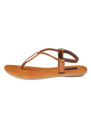 copper back strap sandals - 16614974 - Standard Image - 2