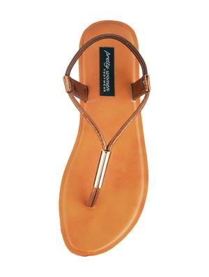 copper back strap sandals - 16614974 - Standard Image - 4