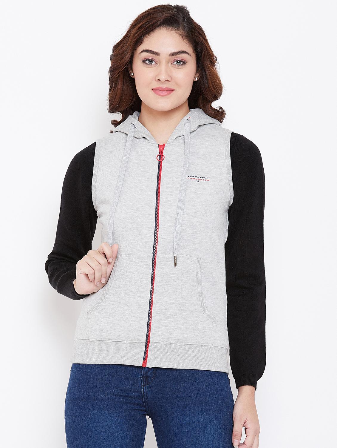 contrast tapping hooded jacket - 16615133 - Zoom Image - 1