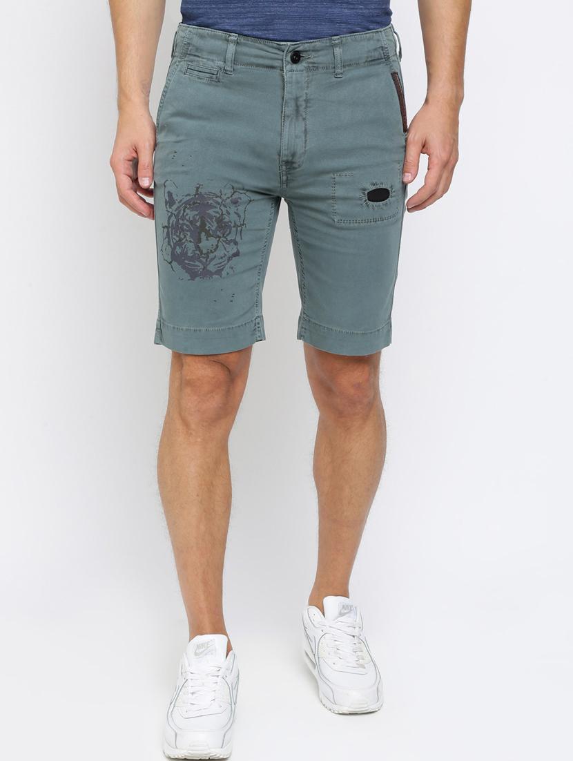 blue printed shorts - 16615216 - Zoom Image - 2