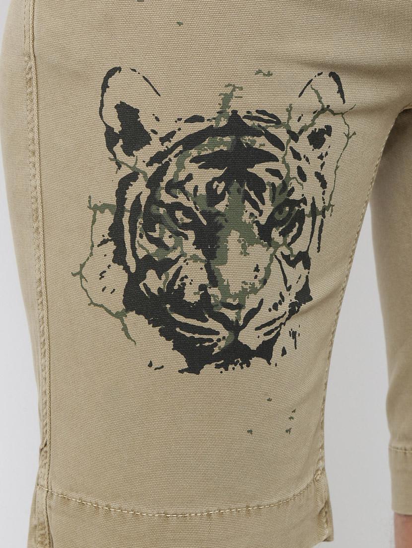 beige printed shorts - 16615217 - Zoom Image - 5
