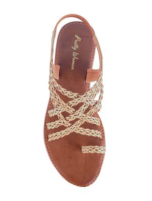 beige back strap sandals - 16615282 - Standard Image - 4