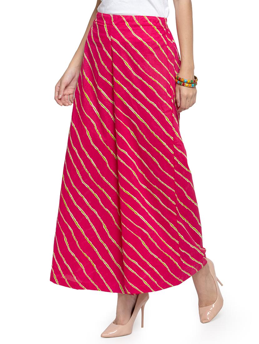 high rise striped palazzo - 16615293 - Zoom Image - 2