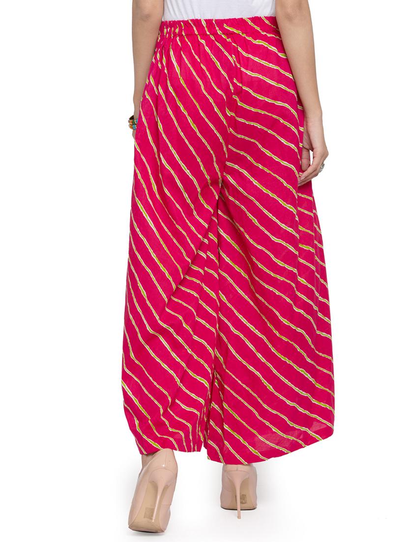 high rise striped palazzo - 16615293 - Zoom Image - 3
