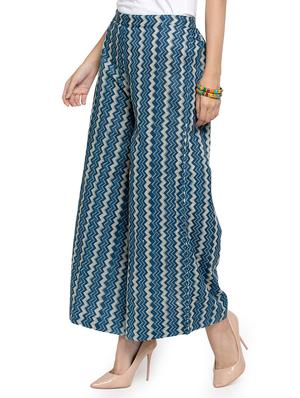 high rise chevron palazzo - 16615294 - Standard Image - 2