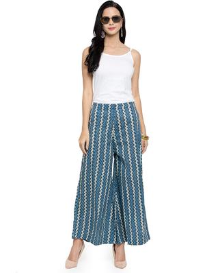 high rise chevron palazzo - 16615294 - Standard Image - 4