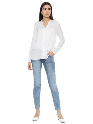 mandarin neck long sleeved shirt - 16615732 - Standard Image - 3
