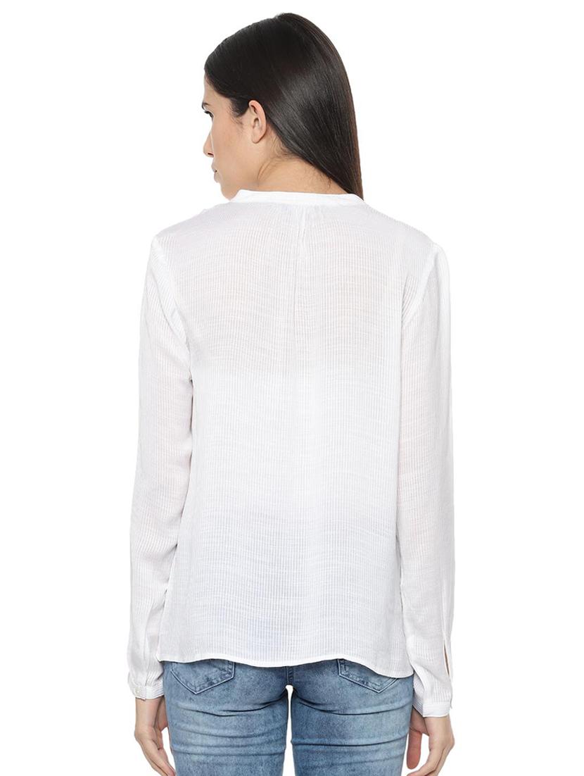 mandarin neck long sleeved shirt - 16615732 - Zoom Image - 2