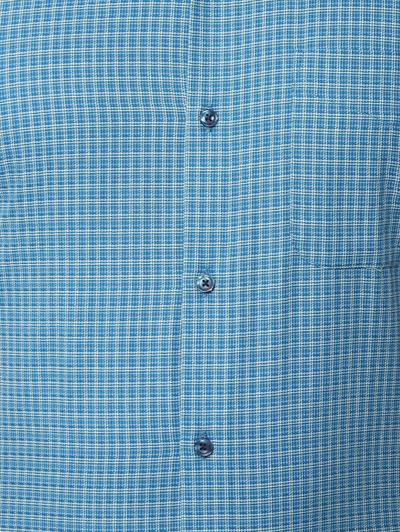 blue checkered formal shirt - 16615828 - Zoom Image - 5