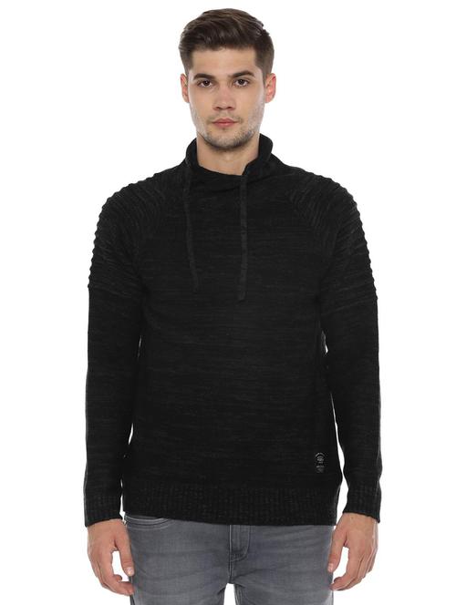 black melange pullover - 16616008 - Standard Image - 1