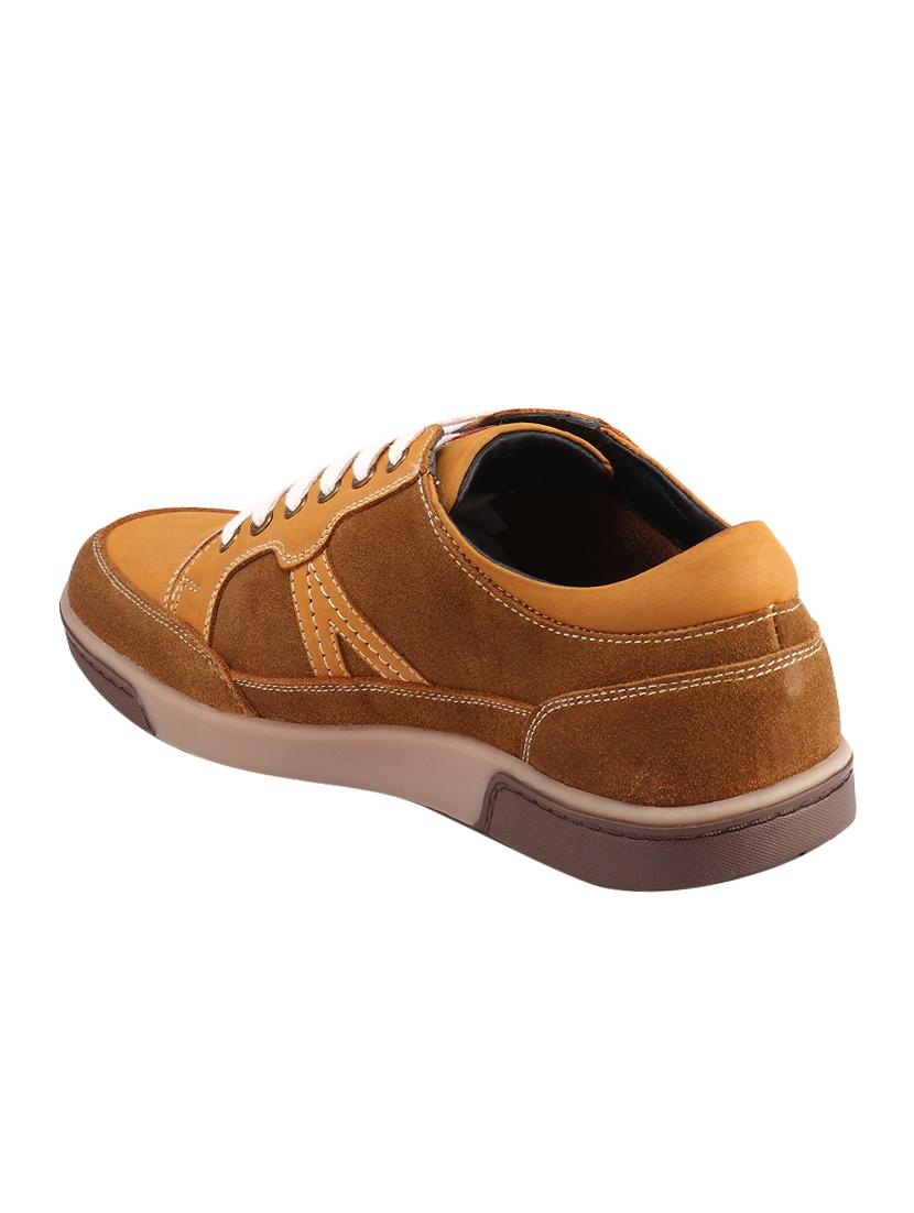 brown suede lace up sneakers - 16616168 - Zoom Image - 3