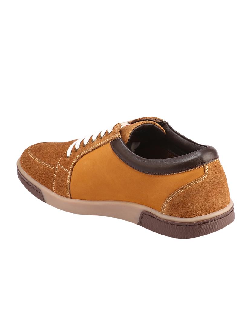 brown suede lace up sneakers - 16616173 - Zoom Image - 3