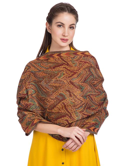 tassel hem wool stole - 16616193 - Standard Image - 1