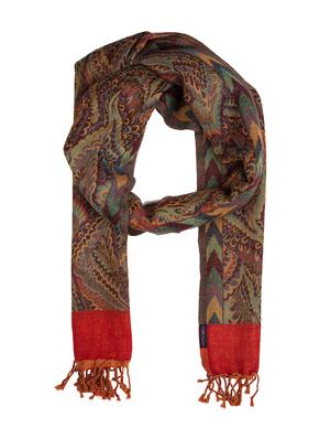 tassel hem wool stole - 16616193 - Standard Image - 2