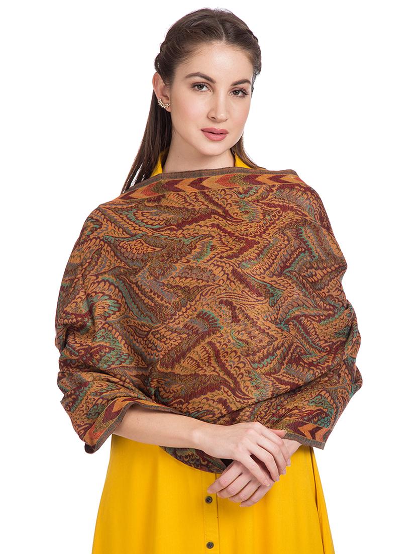 tassel hem wool stole - 16616193 - Zoom Image - 1