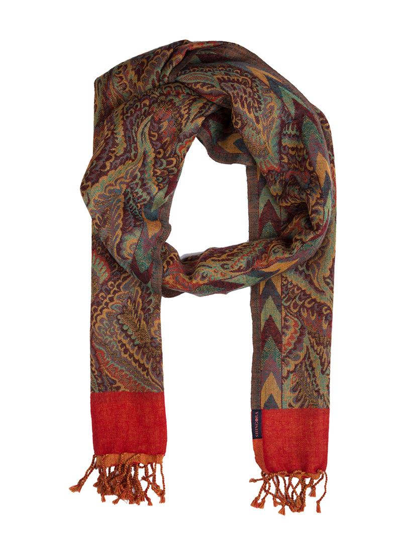 tassel hem wool stole - 16616193 - Zoom Image - 2