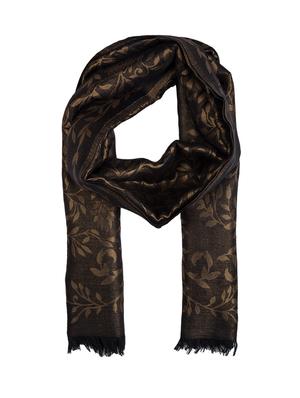 frayed hem floral wool stole - 16616196 - Standard Image - 2