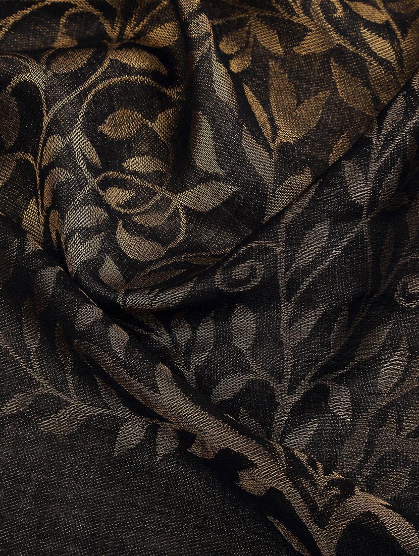 frayed hem floral wool stole - 16616196 - Zoom Image - 3