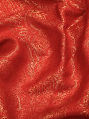 frayed hem floral wool stole - 16616199 - Standard Image - 3