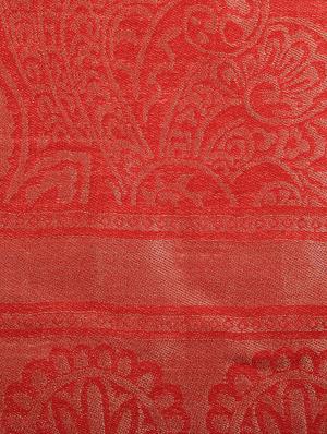 frayed hem floral wool stole - 16616199 - Standard Image - 4