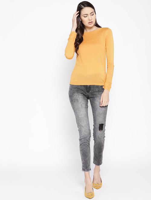 crew neck solid pullover - 16616295 - Very Small Image - 1