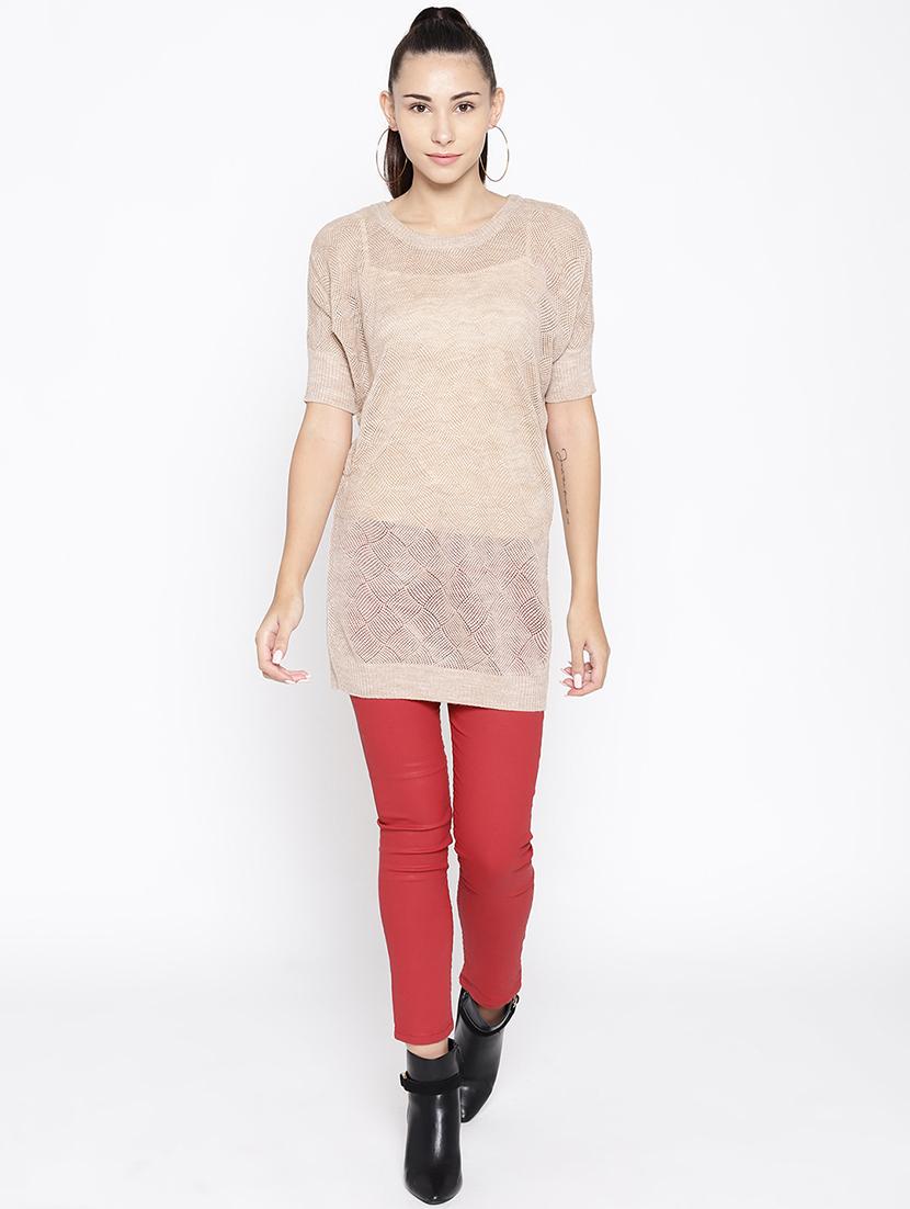 round neck long pullover - 16616297 - Zoom Image - 1