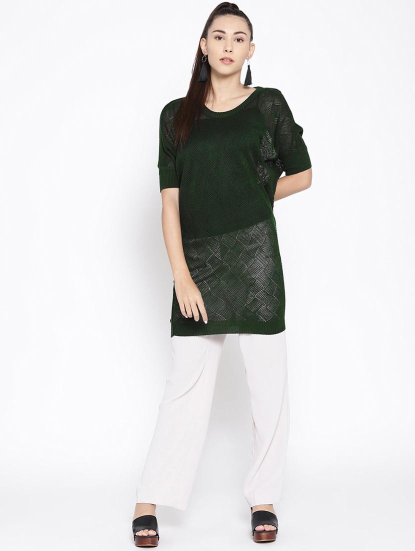round neck long pullover - 16616299 - Zoom Image - 1