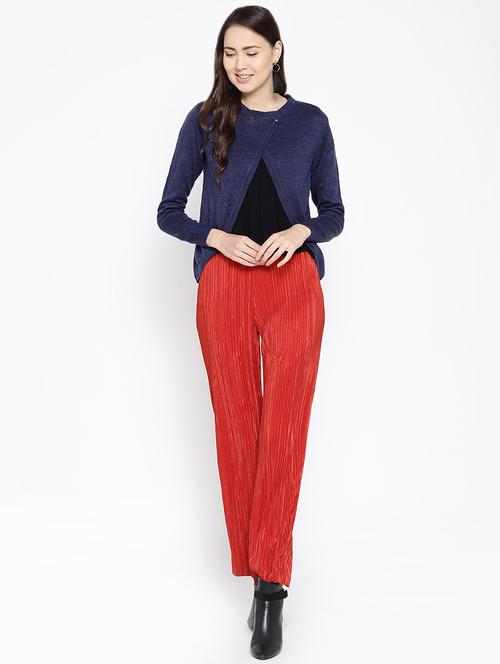 overlap neck long sleeved pullover - 16616306 - Standard Image - 1