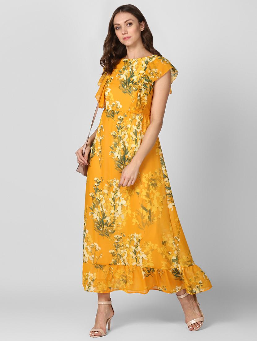 ruffle detail floral maxi dress - 16616441 - Zoom Image - 1