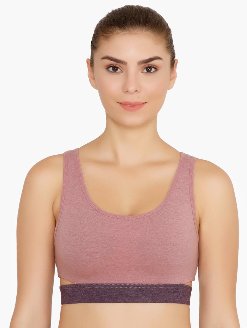 scoop neck sports bra - 16617046 - Zoom Image - 1