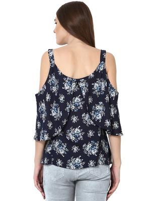 cold shoulder floral top - 16617987 - Standard Image - 3