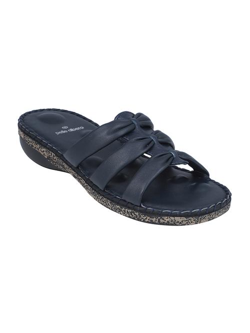 blue slip on sandals - 16618019 - Standard Image - 1