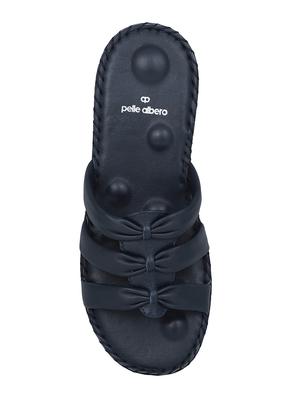 blue slip on sandals - 16618019 - Standard Image - 4