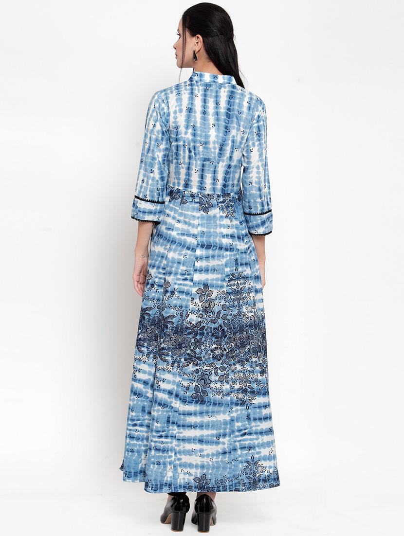 shibori anarkali kurta - 16618068 - Zoom Image - 3