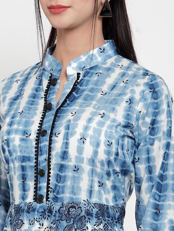shibori anarkali kurta - 16618068 - Zoom Image - 4