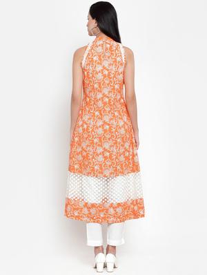 printed a-line kurta - 16618076 - Standard Image - 3