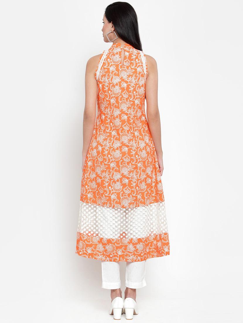 printed a-line kurta - 16618076 - Zoom Image - 3