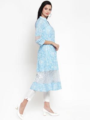 floral a-line kurta - 16618086 - Standard Image - 2
