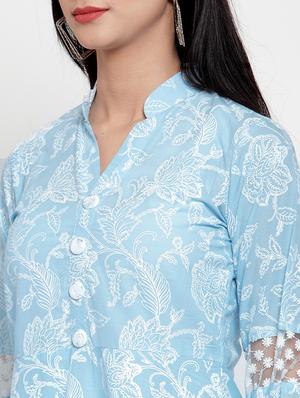 floral a-line kurta - 16618086 - Standard Image - 4