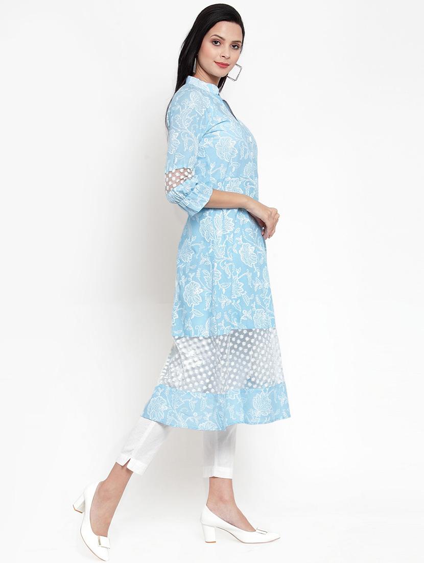 floral a-line kurta - 16618086 - Zoom Image - 2